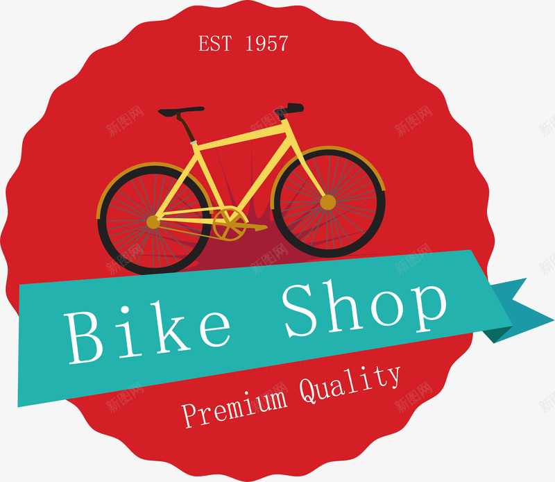 自行车logo矢量图图标ai_新图网 https://ixintu.com logo设计 商业 商店 比赛 潮流 现代交通 矢量图