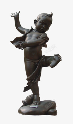 雕塑小孩小男娃雕塑高清图片