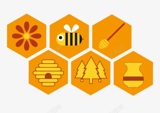 蜂蜜标志图标图标