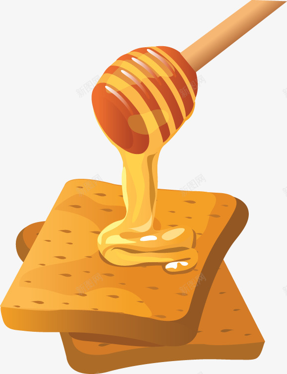 新鲜蜂蜜面包png免抠素材_新图网 https://ixintu.com 新鲜蜂蜜矢量素材免费下载 早餐 甜品 甜点 蜂蜜 面包 食品