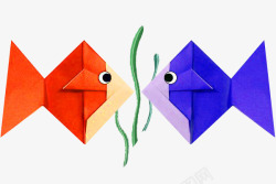 鱼折纸实物彩色折纸鱼高清图片