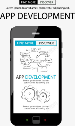 商务手机数据图矢量图素材