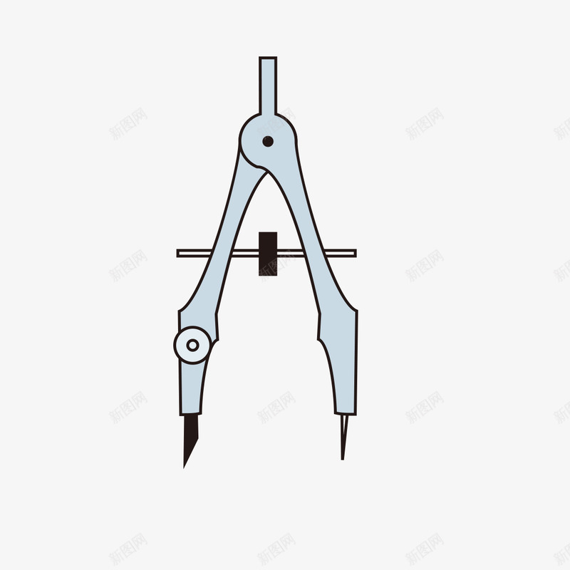 圆规文具图案png免抠素材_新图网 https://ixintu.com 图案 圆规 圆规文具图案 文具 银色圆规图像