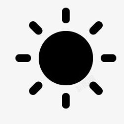 黑颜色太阳图标天气太阳黑色默认图标高清图片