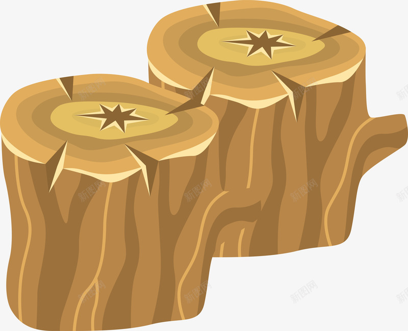 木头桩子木墩png免抠素材_新图网 https://ixintu.com 年轮 木头 树木 树桩 砍伐 砍伐树木 砍树 破坏树木 破坏环境 碎木块