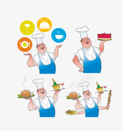 饭店厨师烹饪厨师矢量图高清图片
