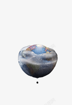 融化的地球手绘融化地球创意插画高清图片