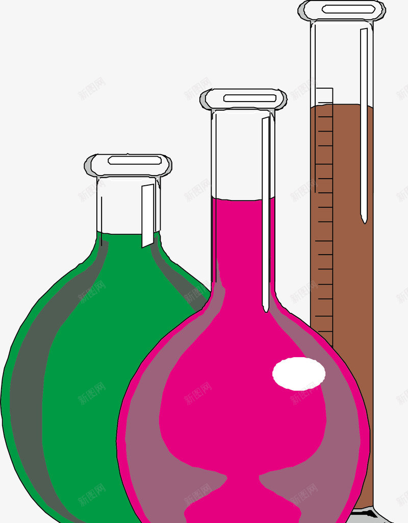 药水瓶试剂png免抠素材_新图网 https://ixintu.com 玻璃瓶 药水 试剂 颜色