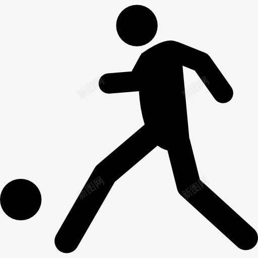 足球运动员踢球图标png_新图网 https://ixintu.com 体育 球 球员 足球 踢的球 踢足球的球员