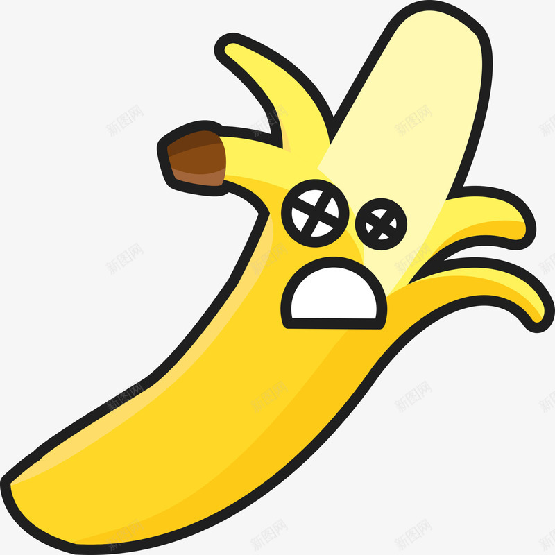 哭脸香蕉png免抠素材_新图网 https://ixintu.com 卡通 哭脸 食物 香蕉