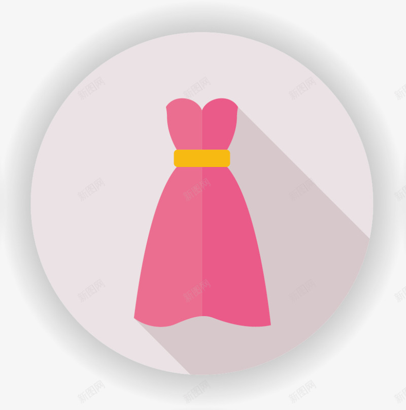 卡通娃娃粉色裙子png免抠素材_新图网 https://ixintu.com 卡通裙子 娃娃裙 扁平的裙子 扁平裙子 矢量裙子 美丽的裙子 裙子