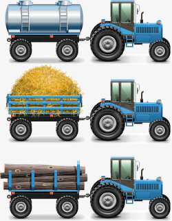 农用运输车蓝色拖拉机高清图片