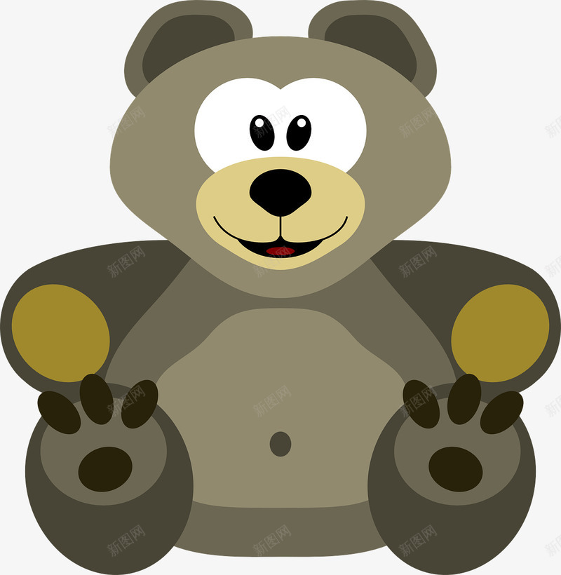 灰色的狗熊png免抠素材_新图网 https://ixintu.com 布娃娃 灰色 狗熊 玩具