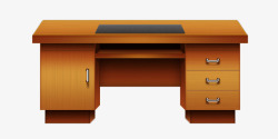 棕色办公桌办公桌高清图片