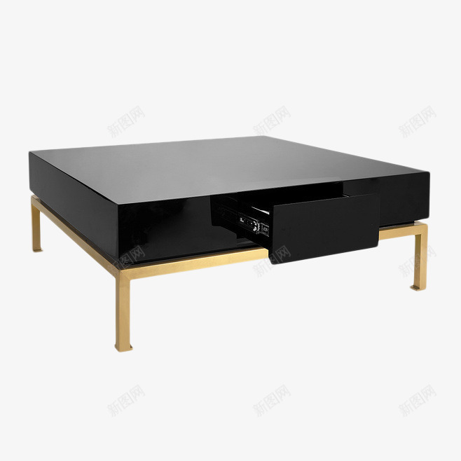 黑色正方形的桌子png免抠素材_新图网 https://ixintu.com 产品 家具 软装 黑色