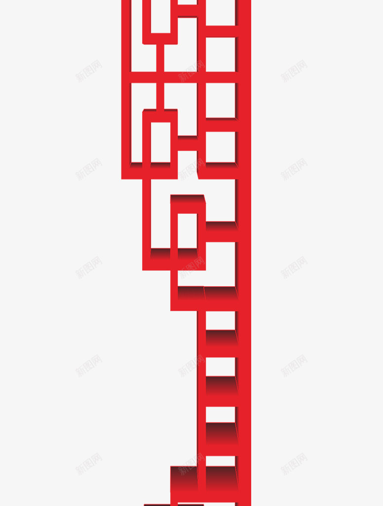 镂空边框png免抠素材_新图网 https://ixintu.com 中国红 边框素材 镂空边框