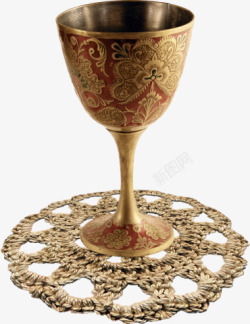 宫廷复古金酒杯素材
