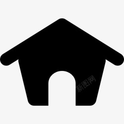 家形状家里黑色的形状图标高清图片