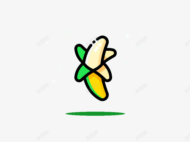 剥开的香蕉png免抠素材_新图网 https://ixintu.com 国外创意素材 水果 漂浮素材 香蕉 黄色