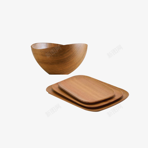 木头材质碗筷png免抠素材_新图网 https://ixintu.com DIY 创意 古典 棕色