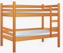 木头床免抠素材上下床高清图片