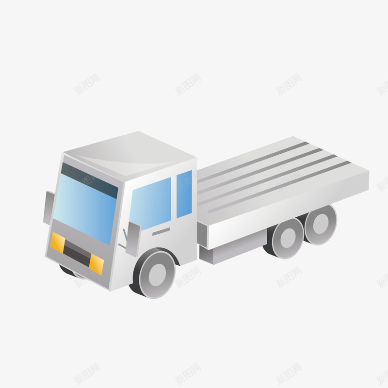 送货用大型平板卡车png免抠素材_新图网 https://ixintu.com 卡车 同城配送 服务 送货