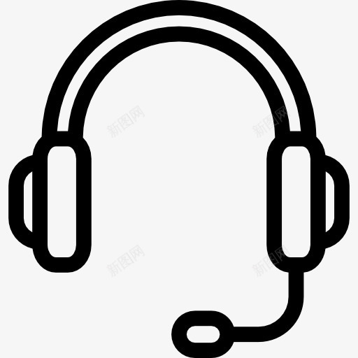 耳机与麦克风图标png_新图网 https://ixintu.com 客户服务 技术 玩家 电话销售 耳机 视频通话 麦克风