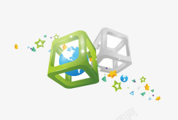 创意镂空正方体素材