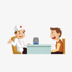 询问病人卡通向医生询问病情的病人高清图片