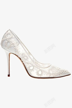 马诺洛白色镂空春新款品牌女鞋素材
