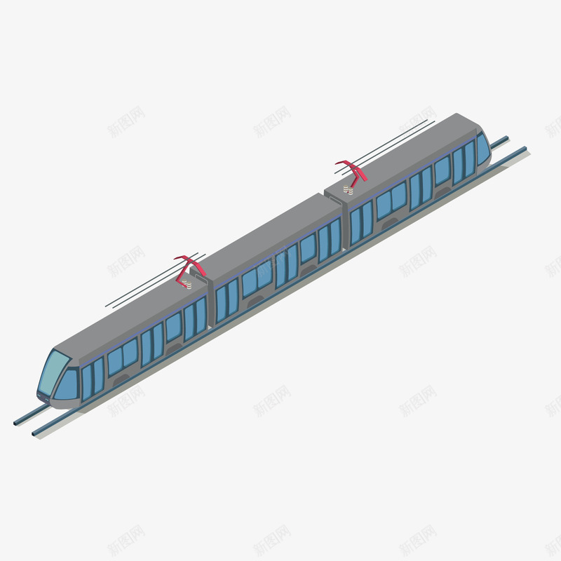 灰色火车png免抠素材_新图网 https://ixintu.com 手绘 火车 灰色 玻璃 电车 线稿 蓝色 轨道