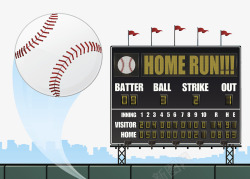 电子记分数棒球比赛现场记分板高清图片