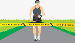 马拉松选手手绘马拉松选手高清图片