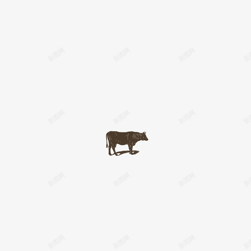 版绘牧场动物png免抠素材_新图网 https://ixintu.com 版绘 牛 牧场动物 美式贴纸 黑色牛
