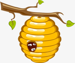 卡通蜂蜜蜂巢素材