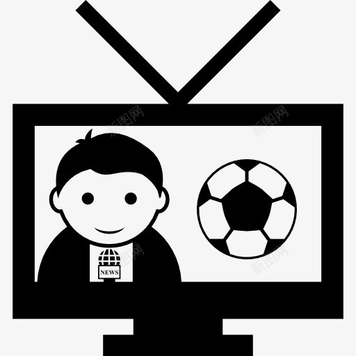 电视图标png_新图网 https://ixintu.com 体育 新闻记者 电视体育新闻 足球