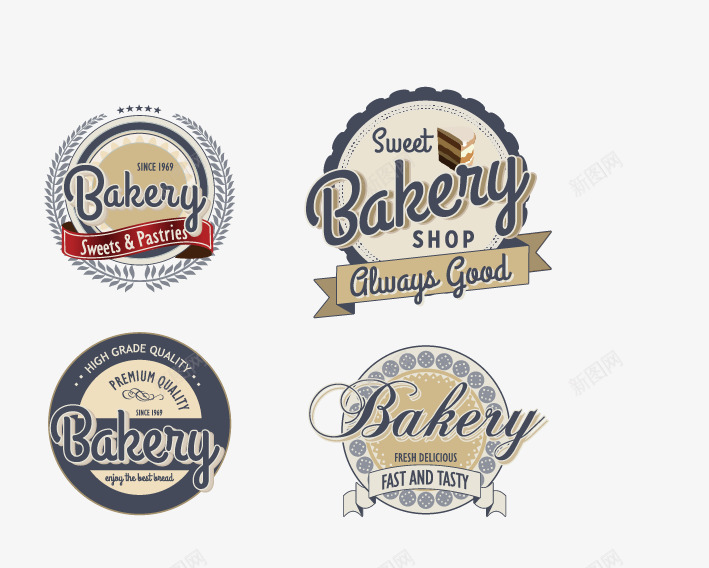 bakery矢量图eps免抠素材_新图网 https://ixintu.com bakery 折纸边框 矢量边框 矢量图