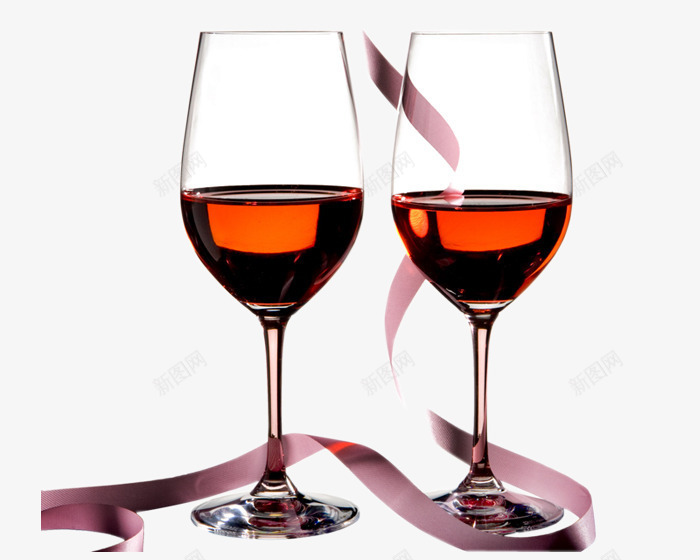 优雅红酒杯png免抠素材_新图网 https://ixintu.com 两个红酒杯 产品实物 盛酒 红酒杯 高脚红酒杯