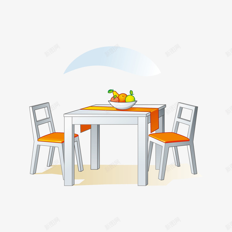 餐桌和水果矢量图ai免抠素材_新图网 https://ixintu.com 桌子 水果 餐桌 矢量图