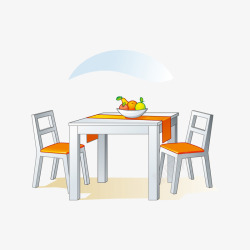 餐桌水果餐桌和水果矢量图高清图片
