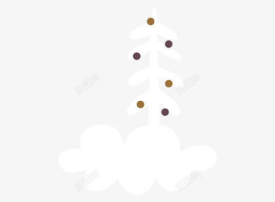 冬树png免抠素材_新图网 https://ixintu.com 剪贴纸 圣诞树 树木