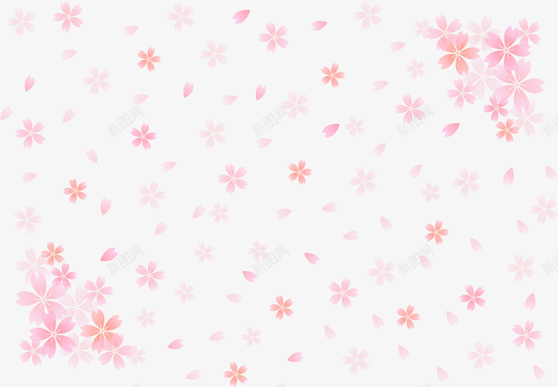 粉色浪漫漂浮花朵png免抠素材_新图网 https://ixintu.com 新年 新春 春节 漂浮花朵 粉色花朵 飞扬鲜花