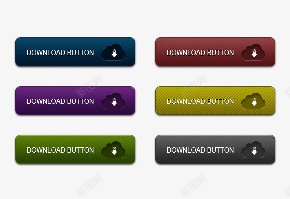 多颜色的按钮png免抠素材_新图网 https://ixintu.com UI 下载 按钮 网页