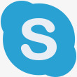 平面图标信使Skype社会大众图标