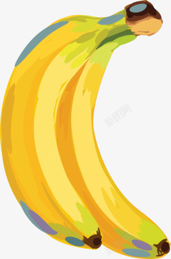 黄色手绘香蕉素材