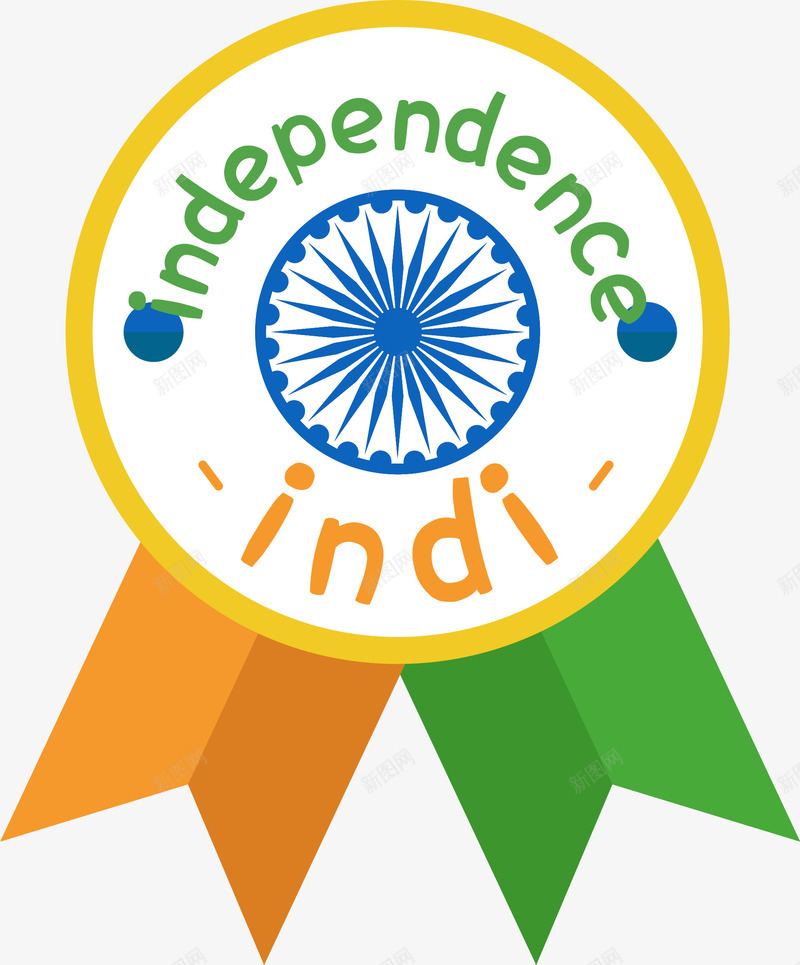 彩色印度徽章png免抠素材_新图网 https://ixintu.com 卡通 彩色 标签 矢量图案 贴纸