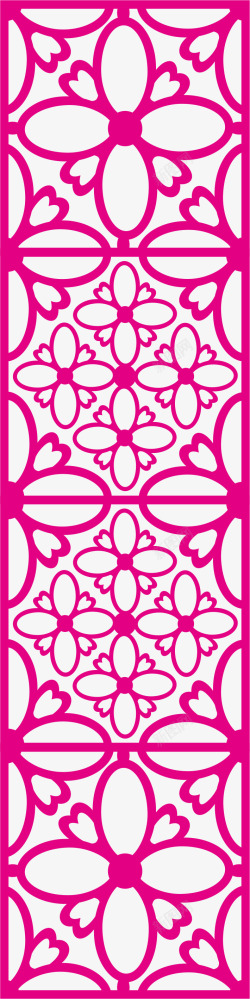 粉色花纹镂空图案素材