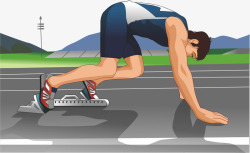 田径运动员起跑姿势田径比赛高清图片