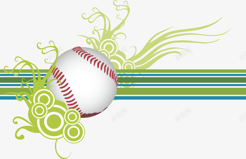 棒球png免抠素材_新图网 https://ixintu.com 体育元素 体育背景装饰 奥运会装饰底纹 棒球 运动元素 运动背景装饰