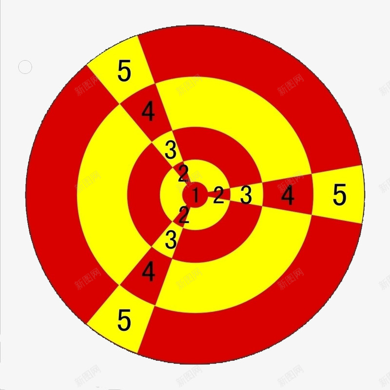 彩色标靶png免抠素材_新图网 https://ixintu.com 圆形 数字 标靶 颜色
